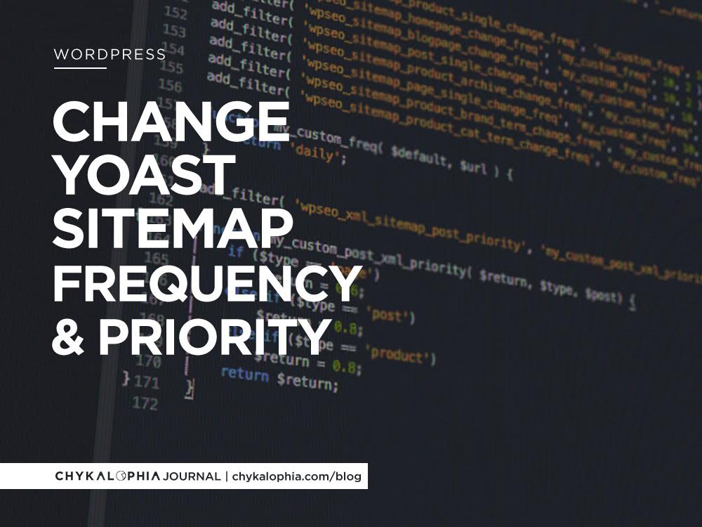 Change Yoast Sitemap Frequency And Priority