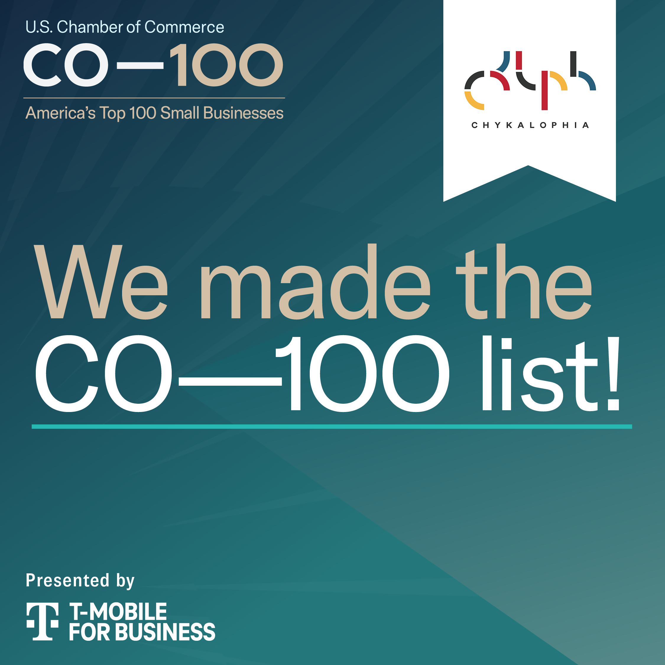 Chykalophia Named One of America’s Top 100 Small Businesses